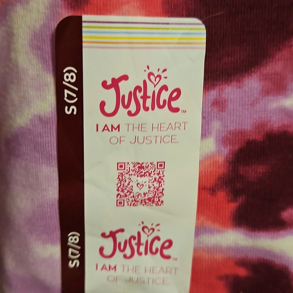 Justice Sz Small NWTs Pink & Purple Leggings